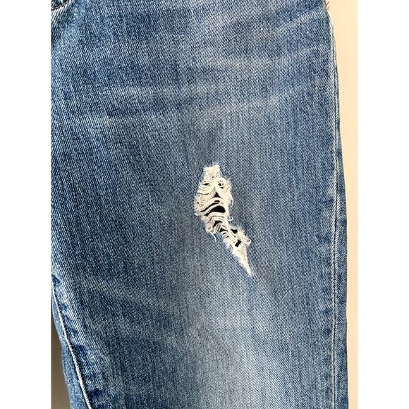 Madewell The High-Rise Slim Boyjean Distressed Step Hem Jeans Size 24 - Picture 3 of 8